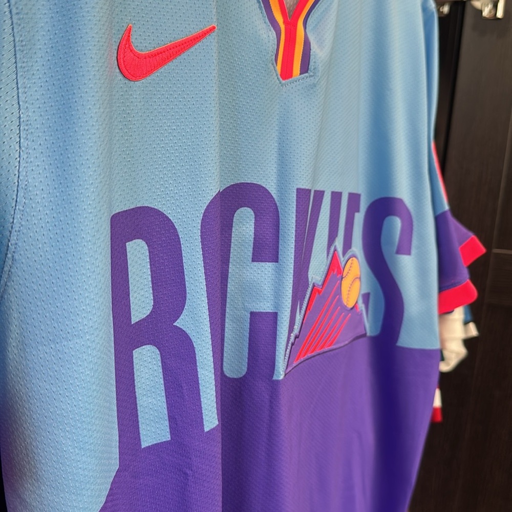 Colorado Rockies Nike 2025 City Connect Elite Jersey - Purple - Picture 7 of 8